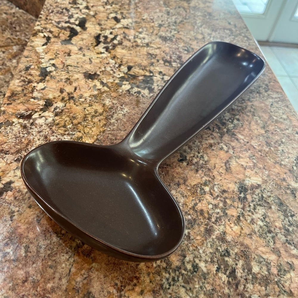Dark Brown Celery Serving Dish - Vintage